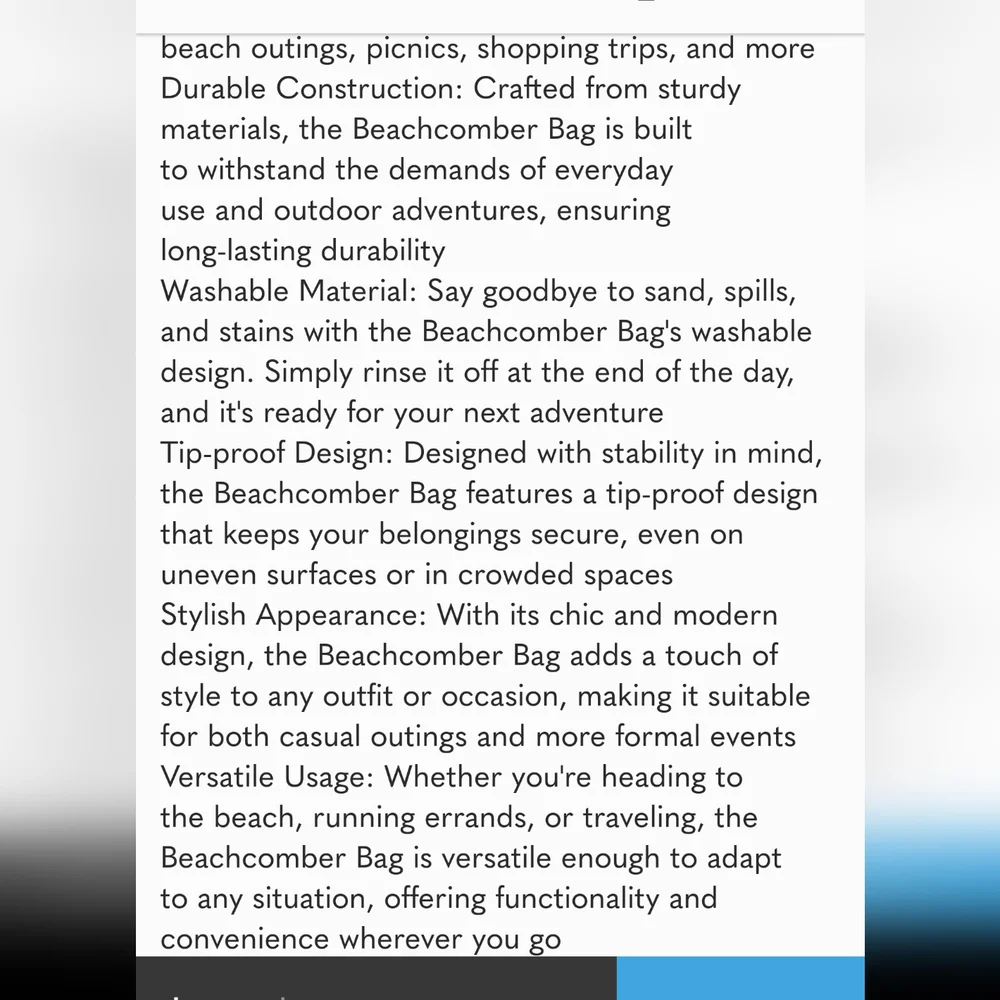 Beachcomber beach tote bag nwt - Picture 6 of 6